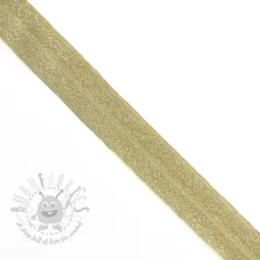 Bias binding elastic glitter 20 mm yellow