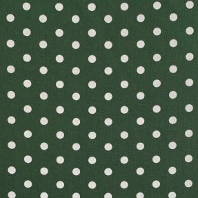 Cotton fabric Dots dark green