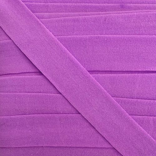 Bias binding elastic matt 20 mm purple