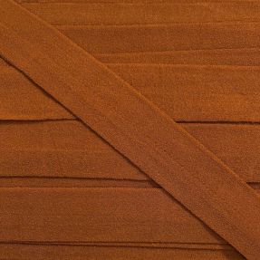 Bias binding elastic matt 20 mm brown