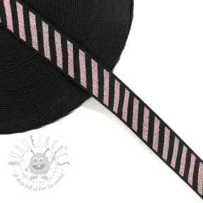 Elastic 2,5 cm Diagonal light pink