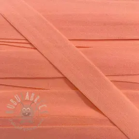 Bias binding elastic matt 20 mm apricot