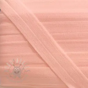 Bias binding elastic matt 20 mm light apricot