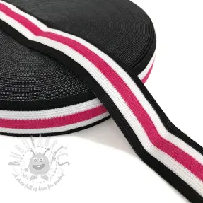 Elastic 3 cm Side stripe fuchsia