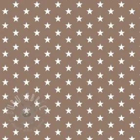 Cotton fabric Petit stars taupe