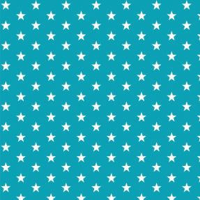 Cotton fabric Petit stars turqouise