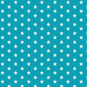 Cotton fabric Petit stars turqouise