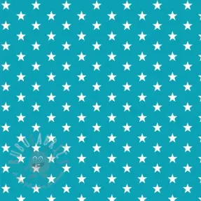 Cotton fabric Petit stars turqouise