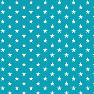 Cotton fabric Petit stars turqouise