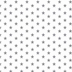Cotton fabric Petit stars white/grey
