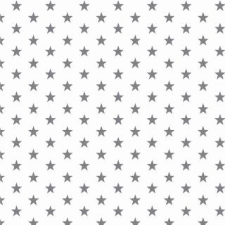 Cotton fabric Petit stars white/grey