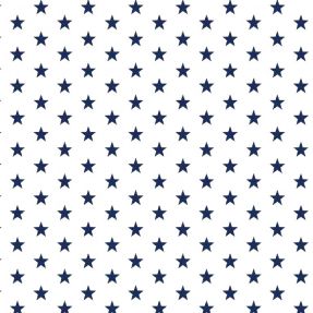 Cotton fabric Petit stars white/navy