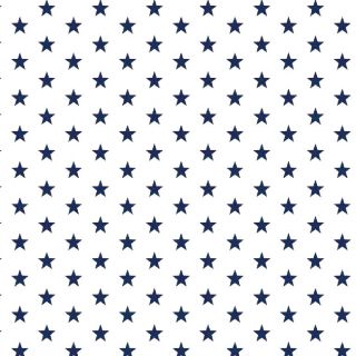 Cotton fabric Petit stars white/navy