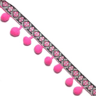 Pom pom JACQUARD bright pink