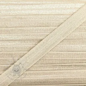 Bias binding elastic 15 mm ecru