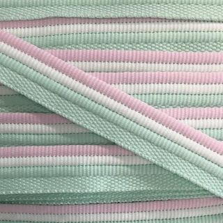 Piping tape Trio mint/rose