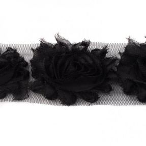 Lace tulle Rose black