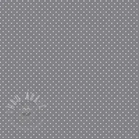 Cotton fabric Petit dots grey