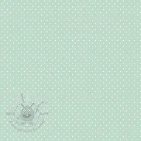 Cotton fabric Petit dots mint