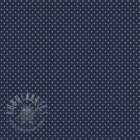 Cotton fabric Petit dots navy