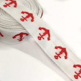 Ribbons Anchor white/red
