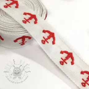 Ribbons Anchor white/red