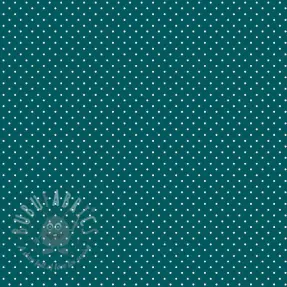 Cotton fabric Petit dots petrol
