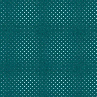 Cotton fabric Petit dots petrol
