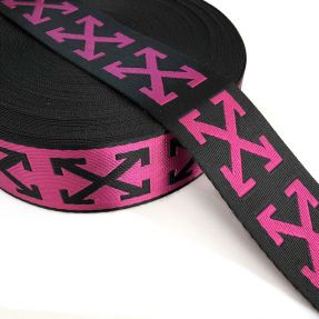 Webbing 3,5 cm Cross fuchsia