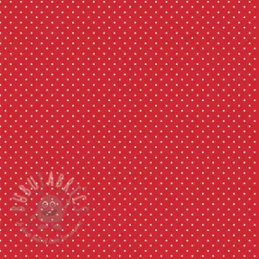Cotton fabric Petit dots red