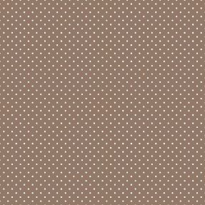 Cotton fabric Petit dots taupe
