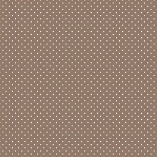 Cotton fabric Petit dots taupe