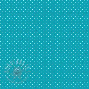 Cotton fabric Petit dots turqouise
