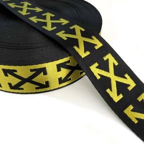 Webbing 3,5 cm Cross yellow