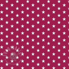Cotton fabric Petit stars cerise