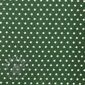 Cotton fabric Petit stars dark green