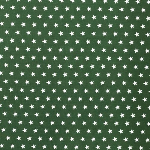 Cotton fabric Petit stars dark green