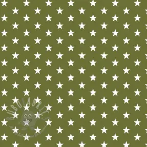 Cotton fabric Petit stars green