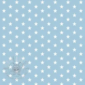 Cotton fabric Petit stars light blue