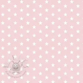 Cotton fabric Petit stars light rose