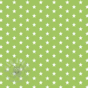 Cotton fabric Petit stars lime