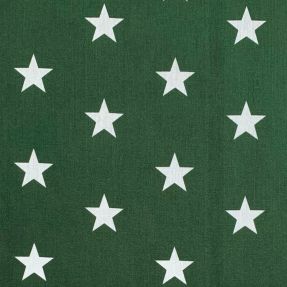 Cotton fabric Stars dark green