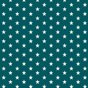 Cotton fabric Petit stars petrol