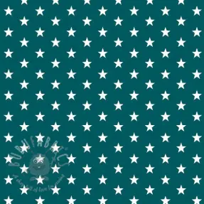 Cotton fabric Petit stars petrol