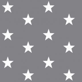 Cotton fabric Stars grey