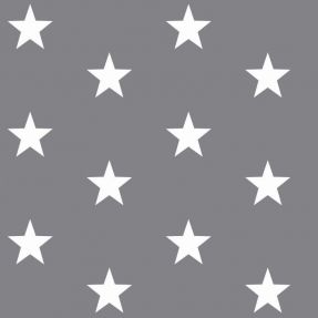 Cotton fabric Stars grey