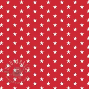 Cotton fabric Petit stars red