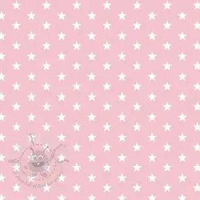 Cotton fabric Petit stars rose