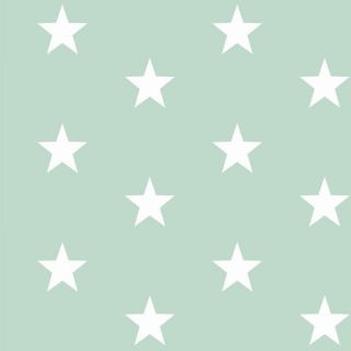 Cotton fabric Stars mint