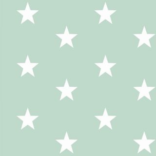 Cotton fabric Stars mint